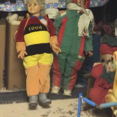 Large Christmas dolls