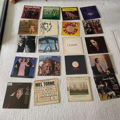 TOI003- Vintage Vinyl Records Heart, Paul Simon, The Rolling Stones, Village People 