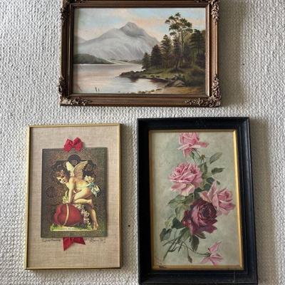TOI033- Assorted Vintage Framed Prints & Painting 