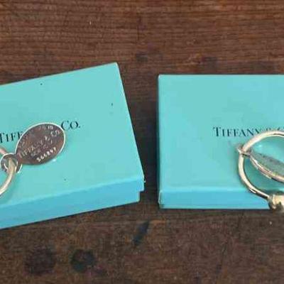 TOI188 Tiffany 2ea Sterling Silver Key Rings