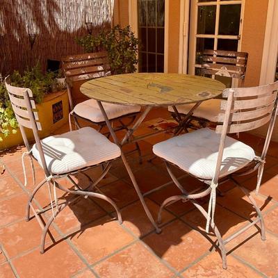 Vintage metal boho patio set