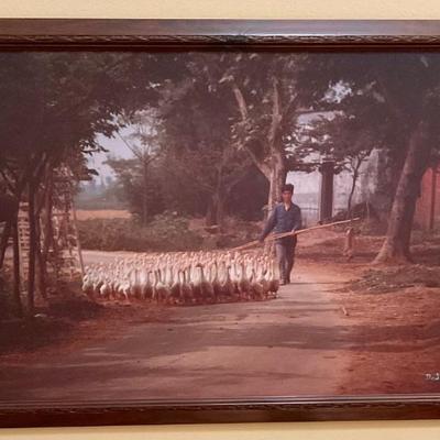 Vintage original photograph on stretched canvas