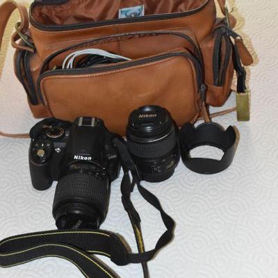 Nikon D3100 with lenses & case