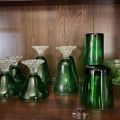 Green glassware 