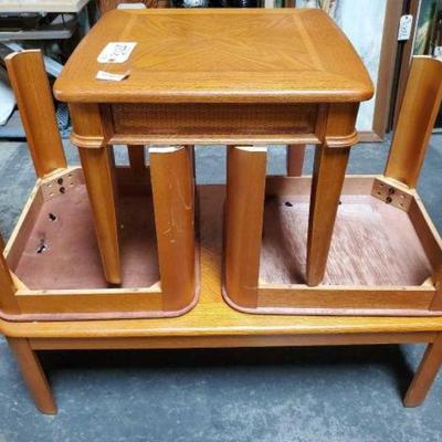 #3128 â€¢ Coffee Table with 3 End Tables
