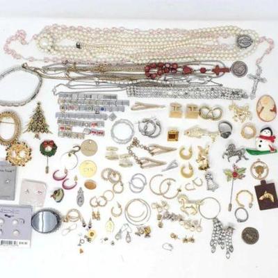 #614 â€¢ Costume Necklaces, Chains, Earrings, Bracelets & Pins
