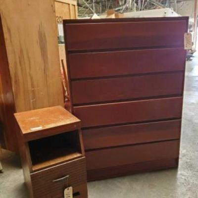#3188 â€¢ wooden dresser and night stand
