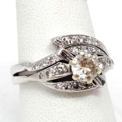 #210 â€¢ 14k White Gold Diamond Ring, 5g
