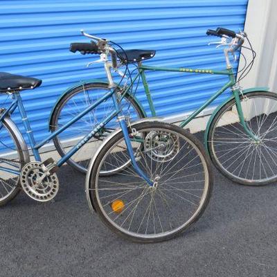His & Hers (watch those pronouns) John Deere $200 For Both Bicycles