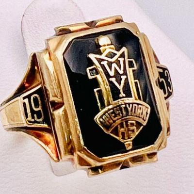 10K Gold Ring Class Of 1953 West York HS
