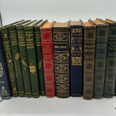 (13) Vintage Books Including The Holy Bible
