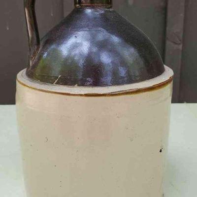 Antique Salt Glazed Moonshine Jug
