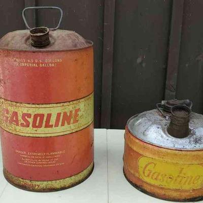(2) Vintage Gas Cans
