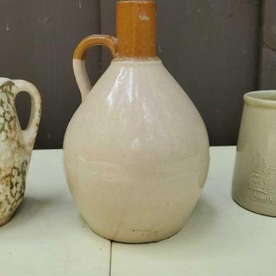 (3) Glass Assorted Mugs-n-Jugs Incl. Bennington Pottery VT

