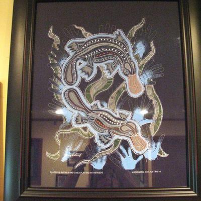 Danny Eastwood Aboriginal Art Australia Platypus Mother & Child Playing