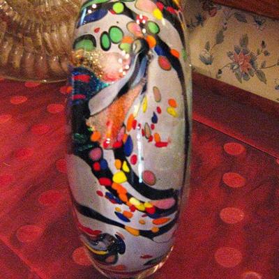 Large Rollin Karg Art Glass Sculpture