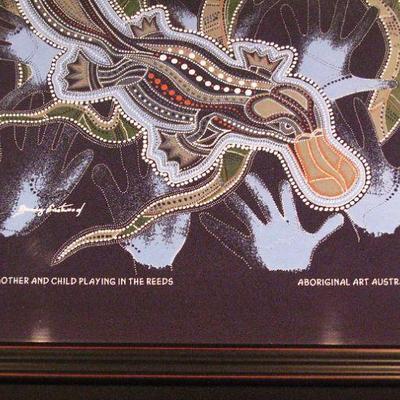 Danny Eastwood Aboriginal Art Australia Platypus Mother & Child Playing