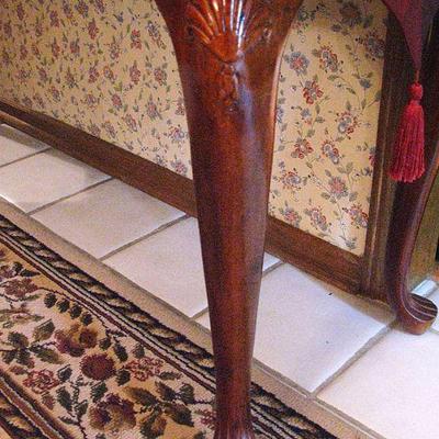 Ornate Carved Detail Console Entry Table