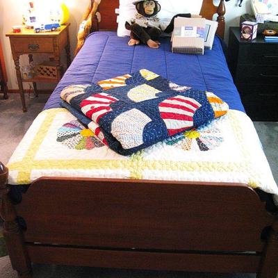 Solid Mahogany Wood Matching Twin Beds