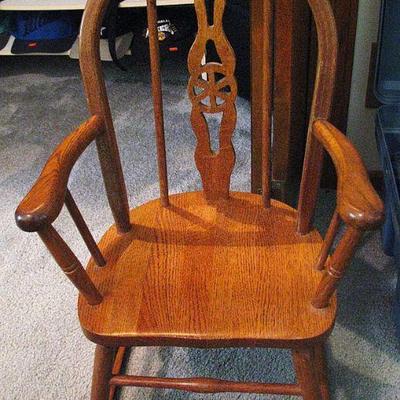 Vintage Child's Wood Rocker
