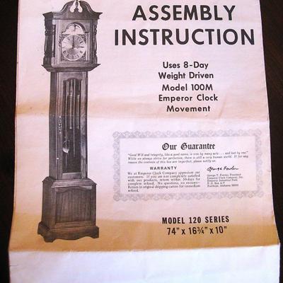 Vintage Emperor Grandmother 8 Day Clock