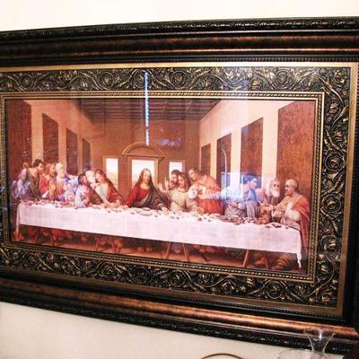 Davinci Reproduction Last Supper Print in Ornate Beautiful Frame