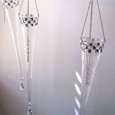 Crystal and Glass Hanging Sconces