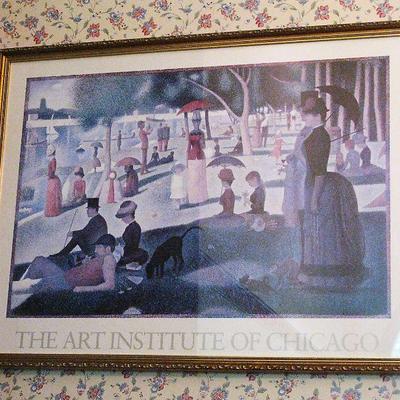 Art Institute Of Chicago Framed Print Georges Seurat A Sunday On La Grande Jatte