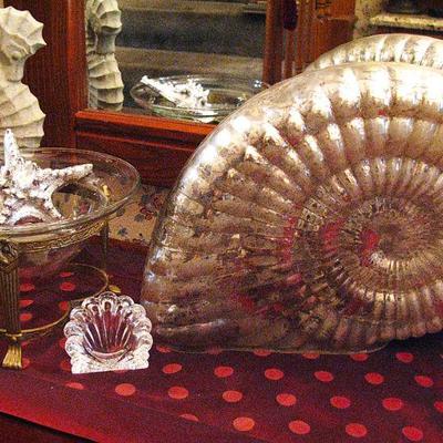 Large Mercury Glass Shell