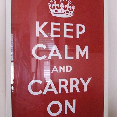 Framed Keep Calm and Carry On