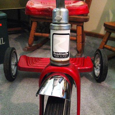 Vintage Candy Apple Red Roadmaster Tricycle