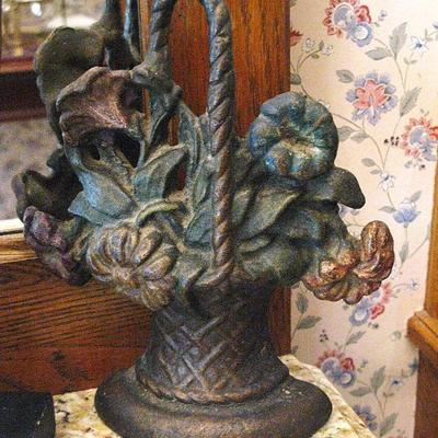 Hubley Cast Iron Bouquet Basket Doorstop