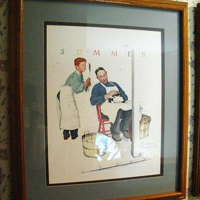 Norman Rockwell Swatters Rights Summer Framed Print