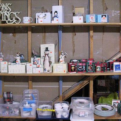 Hallmark Ornaments / Christmas Dishes/ Snowmen
