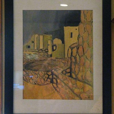 Native American Abode Village - Signed