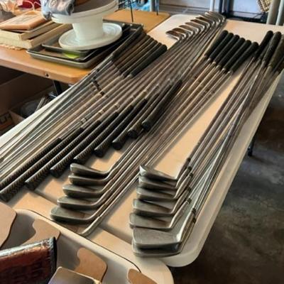 Antique golf clubs