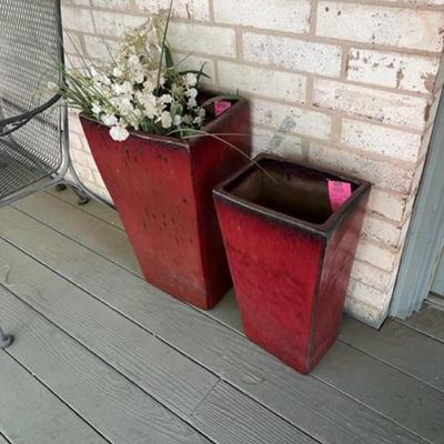 Pottery outdoor planters