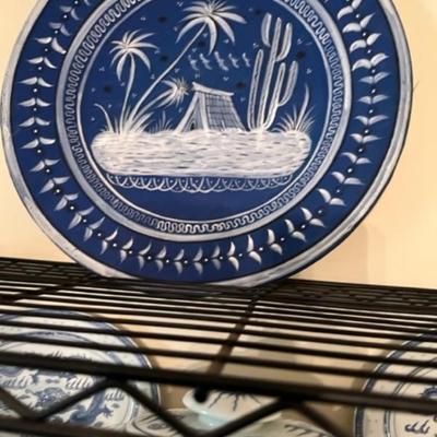 Mexican clay plate - vintage