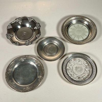 (6pc) TIFFANY & CO. & OTHER STERLING SILVER | Including aTiffany & Co. small dish, R Wallace & Sons small dish, Watson & Co. embossed...