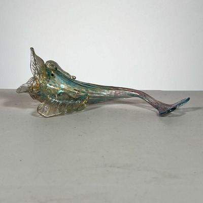 ELEANOR ROOSEVELT BLOWN GLASS FISH | Marked with the sticker: 
