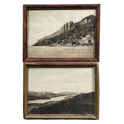 (2pc) EARLY HUDSON RIVER POSTCARDS | Hand colored 