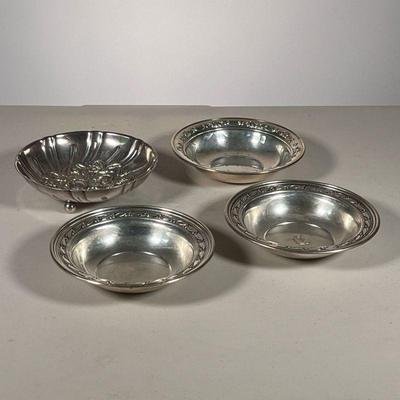 (4pc) S. KIRK & SON, GORHAM & OTHER STERLING BOWLS | Including an S. Kirk & Sons Repousse pattern footed bowl (6 in., 5.17 ozt); plus a...