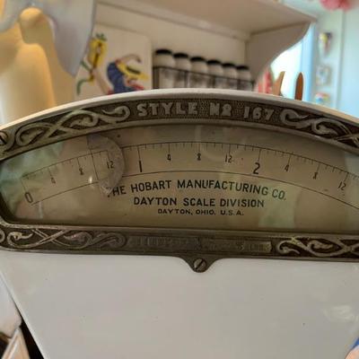 antique grocery scale by Hobart