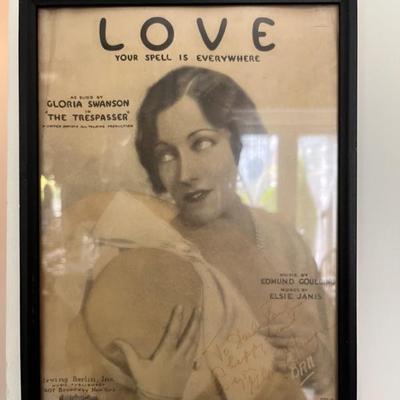 Gloria Swanson autograph