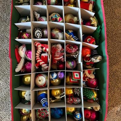 Vintage glass ornaments