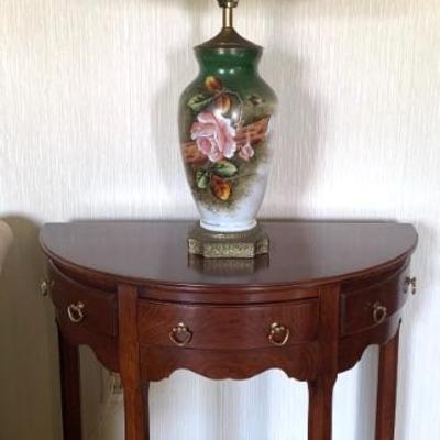 Small-sized Harden cherry 1-drawer console table