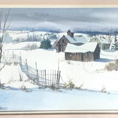 Watercolor, signed B. Gerstner, 12 x 16 overall