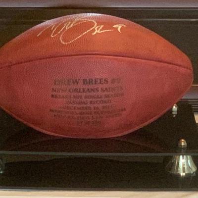 Saints Autographed football by Drew Drees-$950