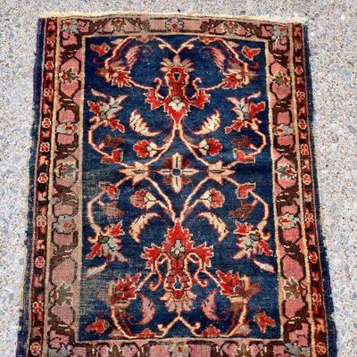 Lot 006-DG: Antique Wool Throw Rug

Background: This antique wool Oriental throw rug graced the home of our clientâ€™s grandfather, Dr....