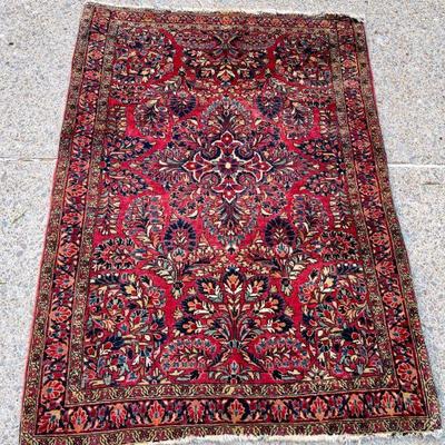 Lot 003-DG: Antique Iranian Wool Rug

Background:
This antique hand-knotted wool Iranian area rug graced the home of our clientâ€™s...